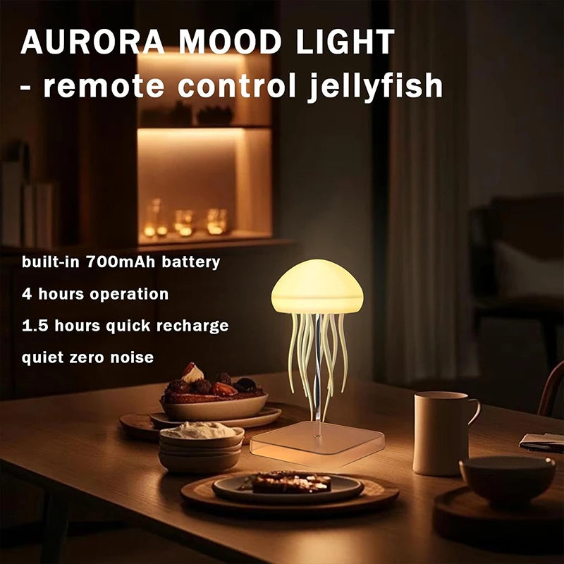 Aurora Jellyfish Mood Lamp table