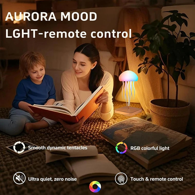 Aurora Jellyfish Mood Lamp glow
